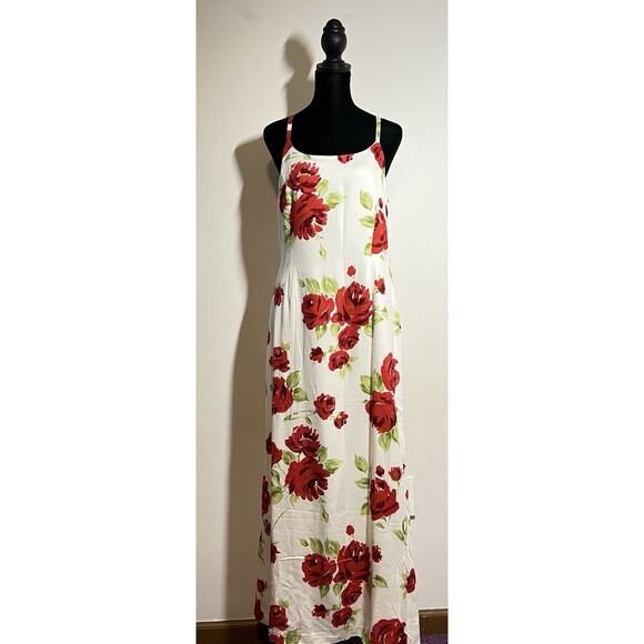 VINTAGE Laura Ashley NWT Poppy Alba Rose Waffle Sleeveless Dress Sundress 10 - Picture 1 of 10